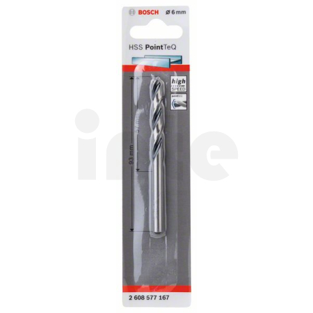 BOSCH Spirálový vrták HSS PointTeQ 6,0 mm 2608577167