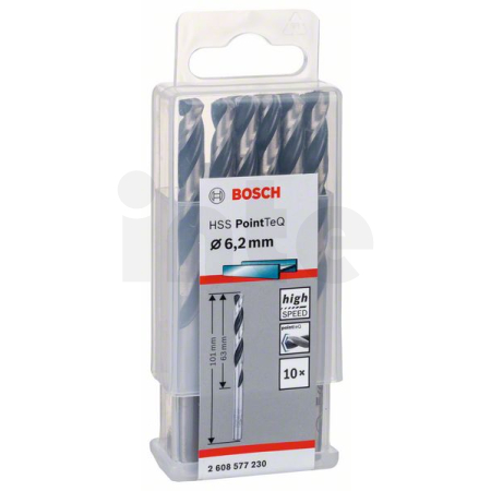 BOSCH Spirálový vrták HSS PointTeQ 6,2 mm  2608577230
