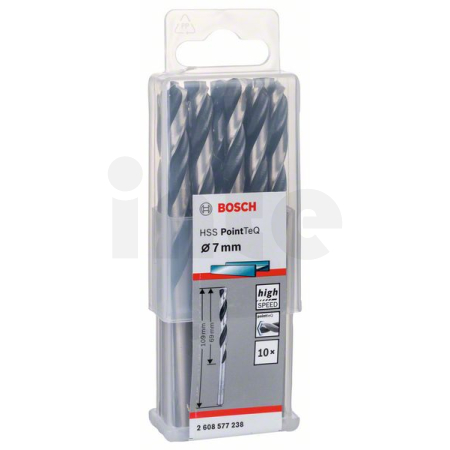 BOSCH Spirálový vrták HSS PointTeQ 7,0 mm, 10 ks 2608577238