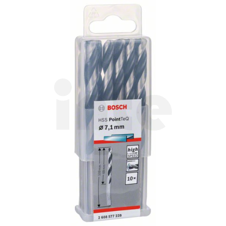 BOSCH Spirálový vrták HSS PointTeQ 7,1 mm, 10 ks 2608577239
