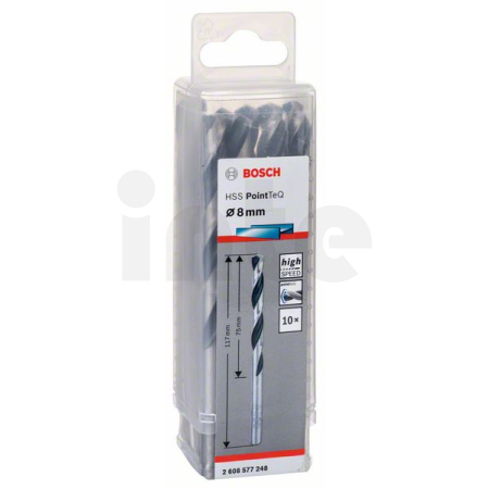BOSCH Spirálový vrták HSS PointTeQ 8,0 mm, 10 ks 2608577248