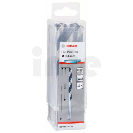 BOSCH Spirálový vrták HSS PointTeQ 9,4 mm, 10 ks 2608577262