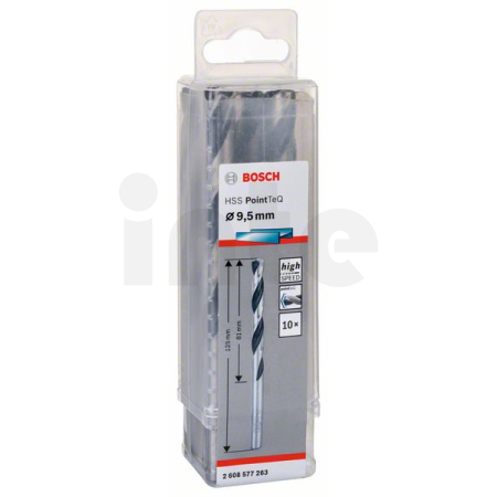 BOSCH Spirálový vrták HSS PointTeQ 9,5 mm, 10 ks 2608577263