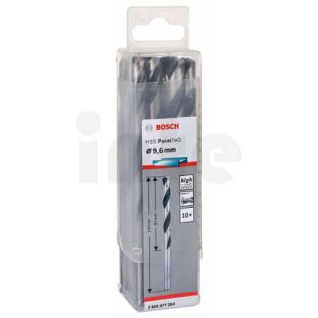 BOSCH Spirálový vrták HSS PointTeQ 9,6 mm, 10 ks 2608577264