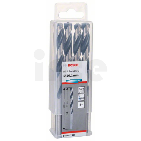 BOSCH Spirálový vrták HSS PointTeQ 10,1 mm, 5 ks 2608577269