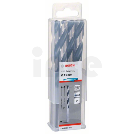 BOSCH Spirálový vrták HSS PointTeQ 11,0 mm, 5 ks 2608577278