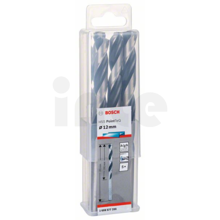 BOSCH Spirálový vrták HSS PointTeQ 12,0 mm, 5 ks 2608577288