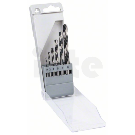 BOSCH Sada spirálových vrtáků HSS PointTeQ 2–8 mm, 6 kusů 2608577346
