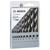 BOSCH Sada spirálových vrtáků HSS PointTeQ 1–10 mm, 10 kusů 2608577348