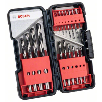 BOSCH Sada spirálových vrtáků HSS PointTeQ, ToughBox 1–10 mm, 18 kusů 2608577350