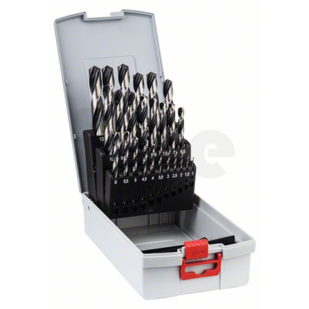 BOSCH Sada spirálových vrtáků HSS PointTeQ, ProBox 1–13 mm, 25 kusů 2608577352