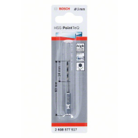 BOSCH Spirálový vrták HSS PointTeQ Hex 2 mm 2608577517