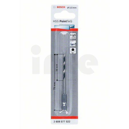 BOSCH Spirálový vrták HSS PointTeQ Hex 3,5 mm 2608577522