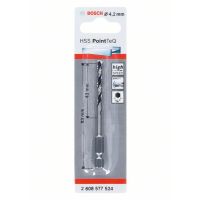 BOSCH Spirálový vrták HSS PointTeQ Hex 4,2 mm 2608577524