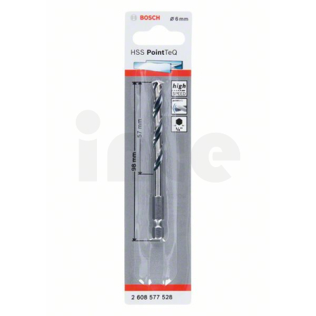 BOSCH Spirálový vrták HSS PointTeQ Hex 6,0 mm 2608577528