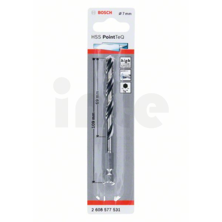 BOSCH Spirálový vrták HSS PointTeQ Hex 7,0 mm 2608577531
