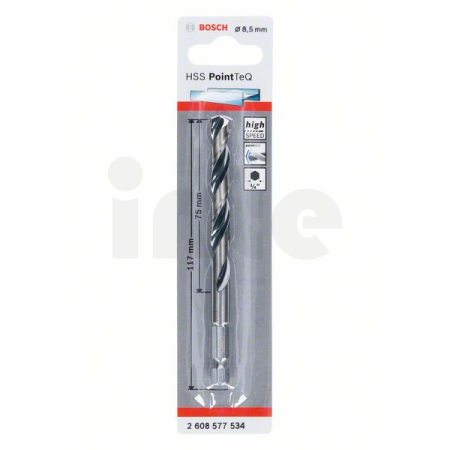 BOSCH Spirálový vrták HSS PointTeQ Hex 8,5 mm 2608577534