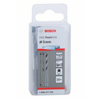 BOSCH Spirálový vrták HSS PointTeQ Hex 3 mm, 10 ks 2608577541