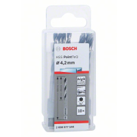 BOSCH Spirálový vrták HSS PointTeQ Hex 4,2 mm, 10 ks 2608577544