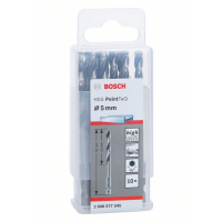 BOSCH Spirálový vrták HSS PointTeQ Hex 5,0 mm, 10 ks 2608577545