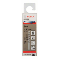 BOSCH Vrták do kovu PRO Stainless Steel HSS-Co, 2 × 24 × 49 mm, 10 ks 2608585874