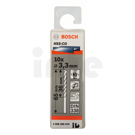 BOSCH Vrtáky do kovu HSS-Co, DIN 338, 10 ks 2608585878