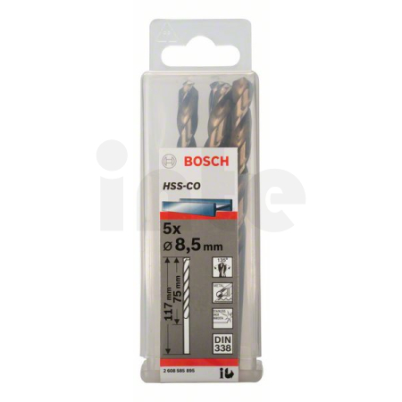 BOSCH Vrtáky do kovu HSS-Co, DIN 338, 5 ks 2608585895