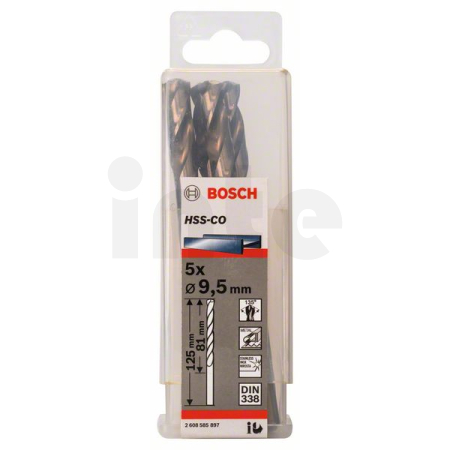 BOSCH Vrtáky do kovu HSS-Co, DIN 338, 5 ks 2608585897