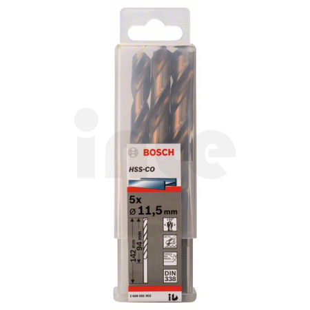 BOSCH Vrtáky do kovu HSS-Co, DIN 338, 5 ks 2608585902
