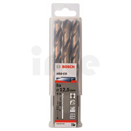 BOSCH Vrtáky do kovu HSS-Co, DIN 338, 5 ks 2608585904