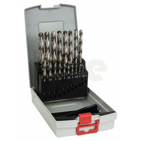 BOSCH 19dílná sada spirálových vrtáků do kovu HSS-G, ProBox, DIN 338, 135° 1–10 mm 2608587013