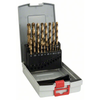 BOSCH 19 dílná sada spirálových vrtáků do kovu HSS-TiN (titanový povrch), ProBox, 1–10 mm 2608587015