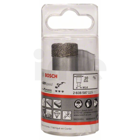BOSCH Diamantové vrtáky pro vrtání za sucha Dry Speed Best for Ceramic 2608587115