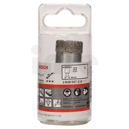 BOSCH Diamantové vrtáky pro vrtání za sucha Dry Speed Best for Ceramic 2608587116