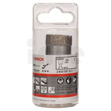 BOSCH Diamantové vrtáky pro vrtání za sucha Dry Speed Best for Ceramic 2608587117