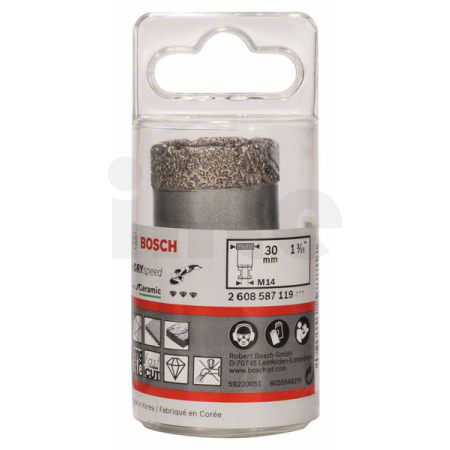 BOSCH Diamantové vrtáky pro vrtání za sucha Dry Speed Best for Ceramic 2608587119
