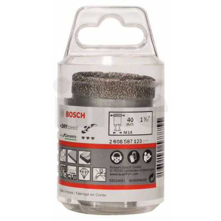 BOSCH Diamantové vrtáky pro vrtání za sucha Dry Speed Best for Ceramic 2608587123