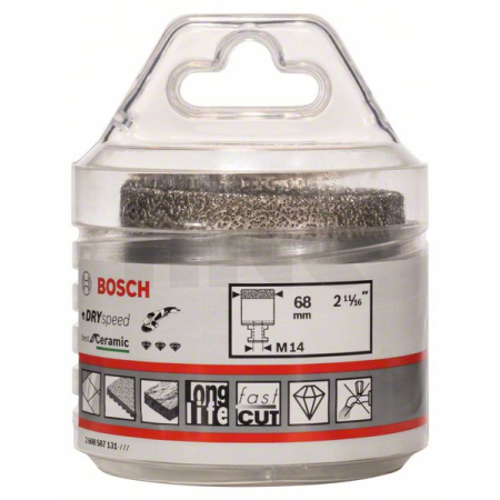 BOSCH Diamantové vrtáky pro vrtání za sucha Dry Speed Best for Ceramic 2608587131