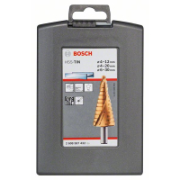 BOSCH 3dílná sada stupňovitých spirálových vrtáků HSS-TiN 4-12/4-20/6-30 2608587432