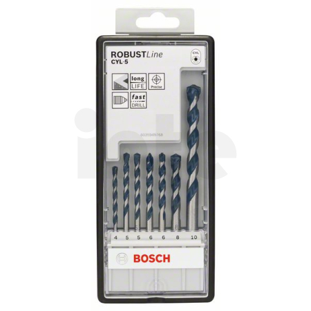 BOSCH 7dílná sada spirálových vrtáků do betonu CYL-5, Robust Line, 4–10 mm 2608588167