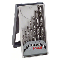 BOSCH 7dílná sada spirálových vrtáků do kovu HSS-G, Mini-X-Line, 135° 2–10 mm 2608589295