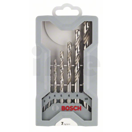 BOSCH 7dílná sada spirálových vrtáků do kovu HSS-G, Mini-X-Line, 135° 2–10 mm 2608589295