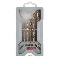 BOSCH 7dílná sada spirálových vrtáků do kovu HSS-Co, Mini-X-Line, 135° 2–10 mm 2608589296