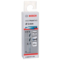 BOSCH Spirálový vrták HSS PointTeQ 1,0 mm, 10 ks 2608577178