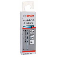 BOSCH Spirálový vrták HSS PointTeQ 1,3 mm, 10 ks 2608577181