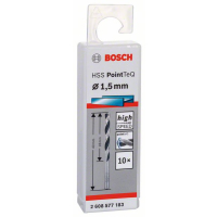 BOSCH Spirálový vrták HSS PointTeQ 1,5 mm, 10 ks 2608577183