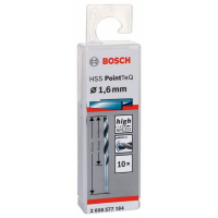 BOSCH Spirálový vrták HSS PointTeQ 1,6 mm, 10 ks 2608577184