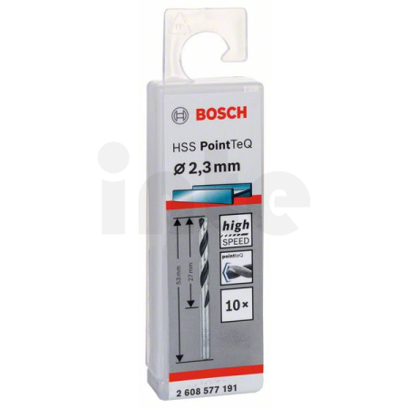BOSCH Spirálový vrták HSS PointTeQ 2,3 mm, 10 ks 2608577191