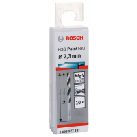 BOSCH Spirálový vrták HSS PointTeQ 2,3 mm, 10 ks 2608577191