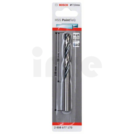 BOSCH Spirálový vrták HSS PointTeQ 7,5 mm 2608577170
